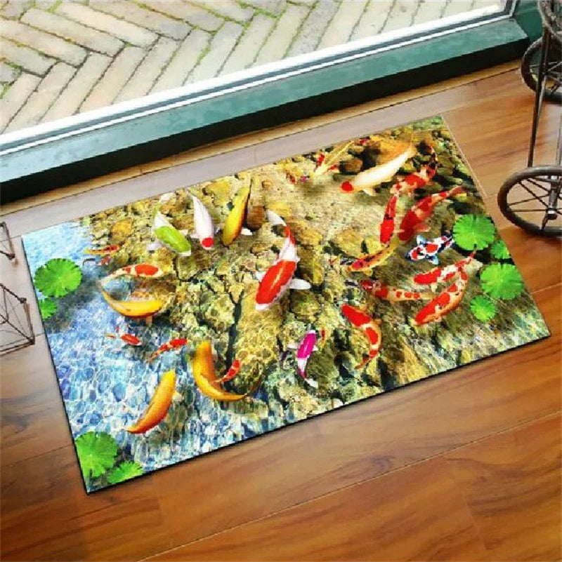 Afralia™ Underwater World Crystal Velvet Door Mat: Anti-Slip, Durable, Easy to Clean Rug