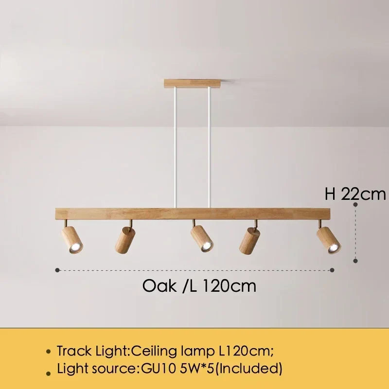 Afralia™ Nordic Wooden Ceiling Spotlight LED for Home Decor