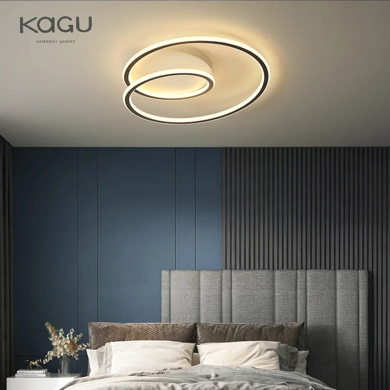 Afralia™ Modern Black & White LED Ceiling Chandelier for Home Decoration