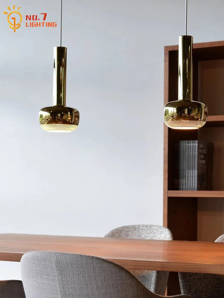 Afralia™ Bauhaus Copper/Chrome Pendant Lights for Living Room, Kitchen Island, Bar, Bedroom&Bathroom