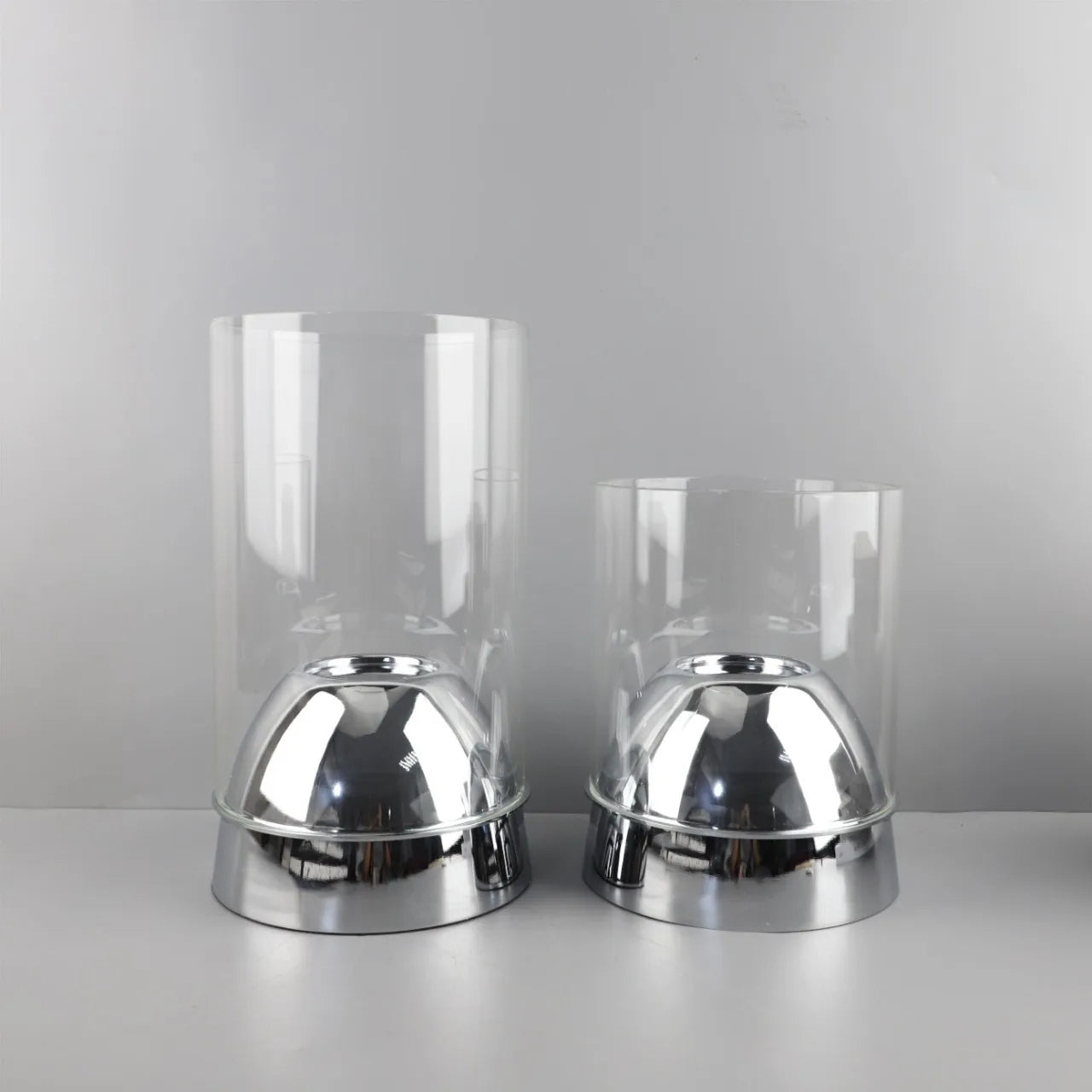 Afralia™ Glass Metal Candle Holder, Desktop Decor, Wedding Centerpiece