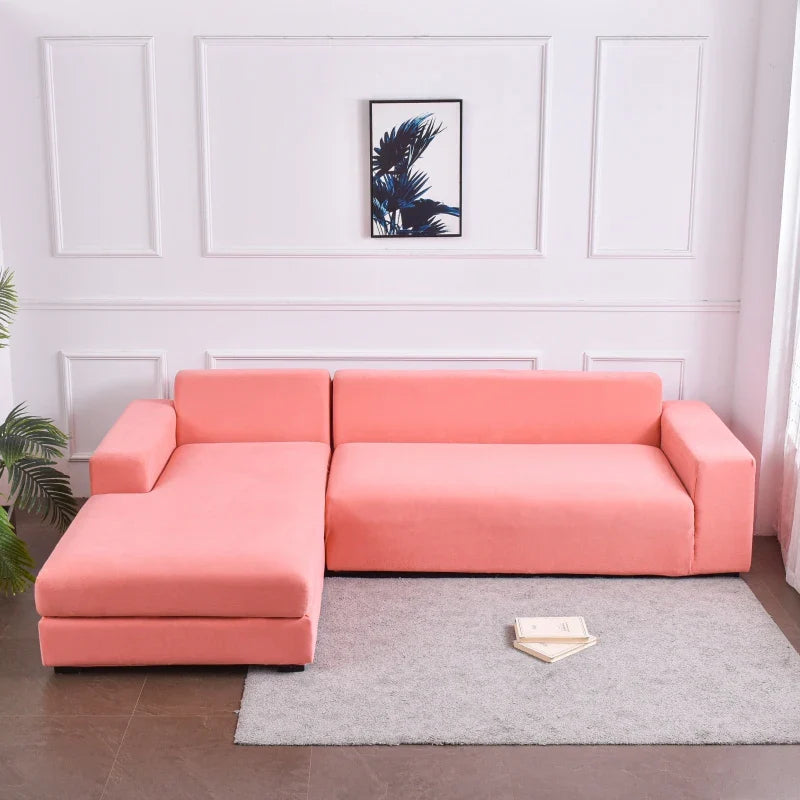 Afralia™ Soft Elastic Sofa Cover: Stretch Spandex Slipcover in Solid Color