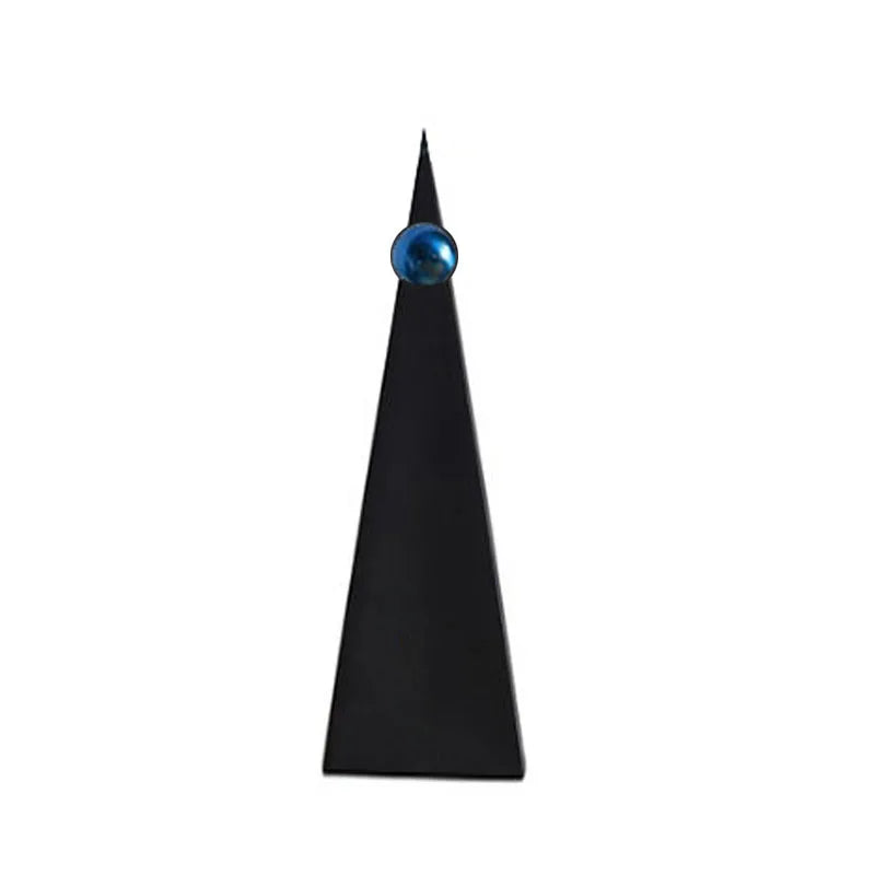 Afralia™ Geometric Triangle Blue Ball Ornament: Abstract Decorative Figurine