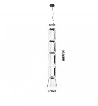 Afralia™ Modern Glass Pendant Lamp Noctambule for Villa Living Room Staircase Bar Loft