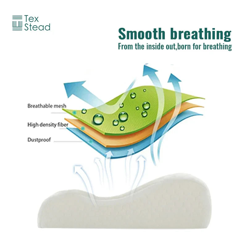 Afralia™ Memory Foam Contour Cervical Pillow – Neck Support for Better Sleep