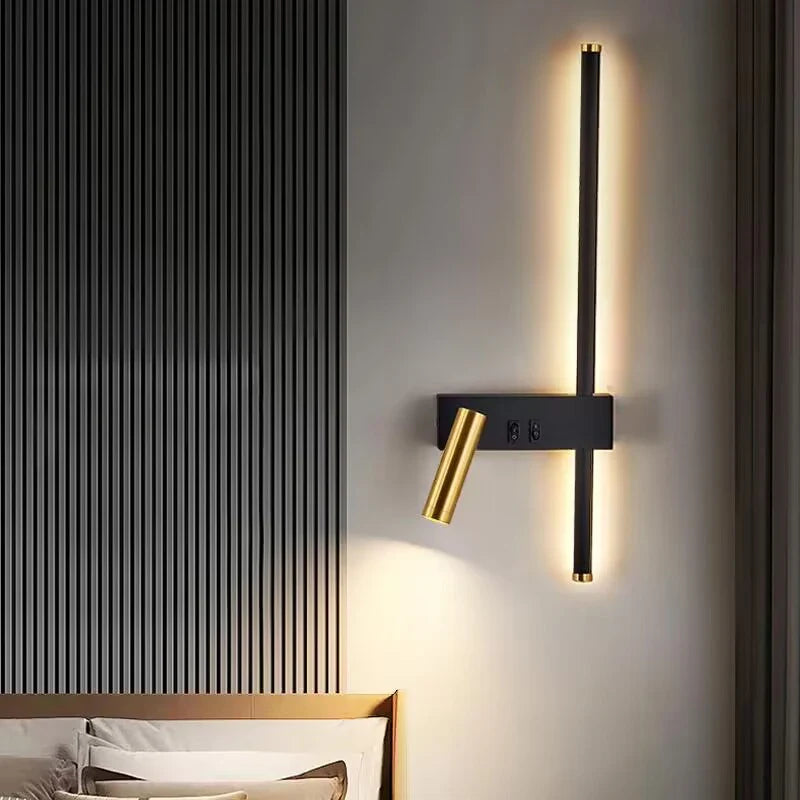 Nordic LED Wall Lamp Modern Interior Lighting Sconce for Bedside, Living Room, TV, Corridor by Afralia™