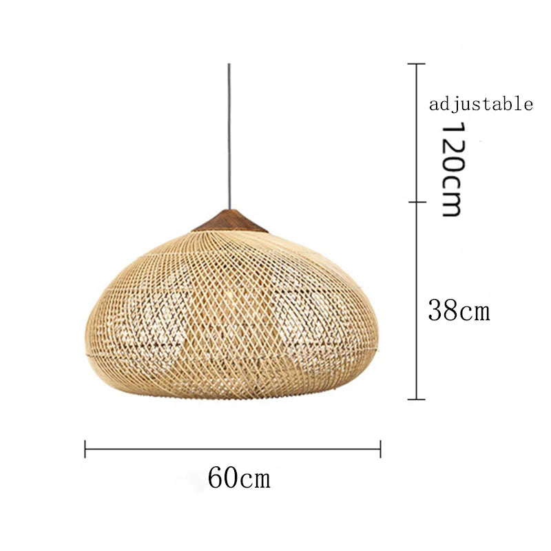 Afralia™ Vintage Rattan Pendant Lamps: Japanese Wabi Sabi Style for Kitchen, Dining Room