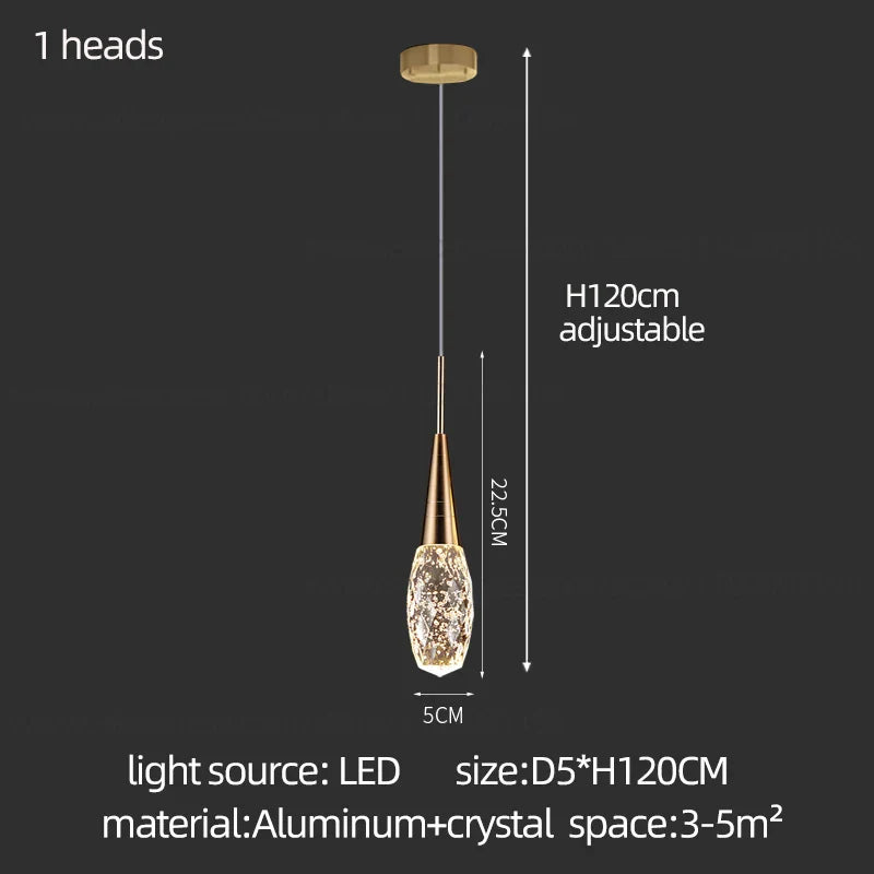 Afralia™ Modern Crystal Chandelier for Villa High Living Room, LED Ceiling Light