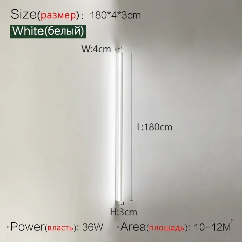 Afralia™ Modern Long Wall Lamp for Living Room Staircase Bedroom Bedside Light