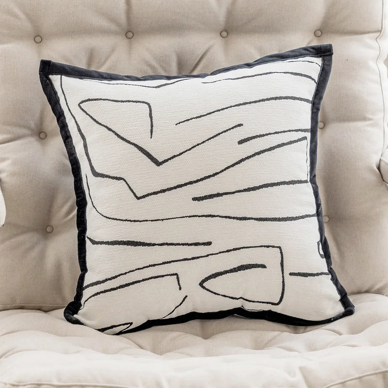 Afralia™ Modern Simplicity Jacquard Embroidery Pillow Covers 45*45 - Nordic Light Luxury Design