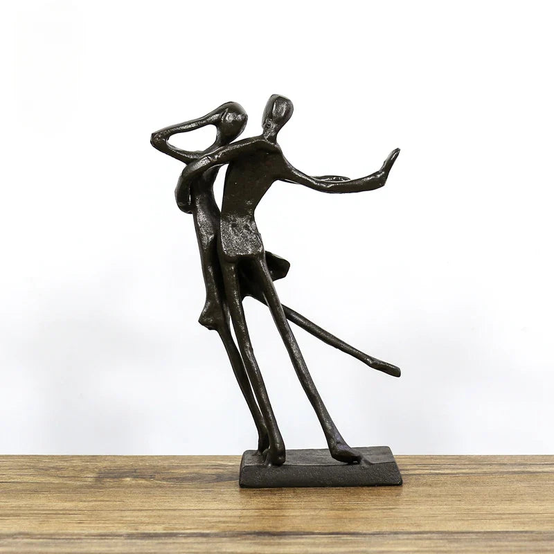 Afralia™ Couple Dancers Portrait Sculpture - Pas De Deux Home Decor & Anniversary Gift