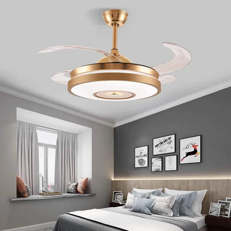 Afralia™ 42" LED Ceiling Fan with Remote, 6 Speeds & Reversible Light