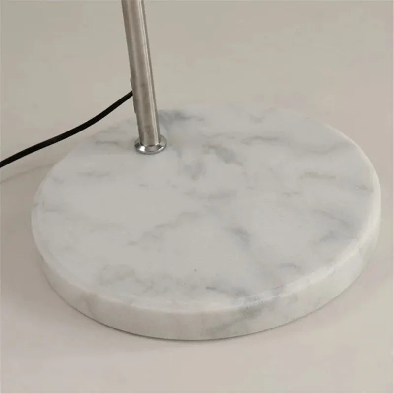 Afralia™ Nordic Orange Arc Floor Lamp with Marble Base - Dimmable LED Stand Lamp