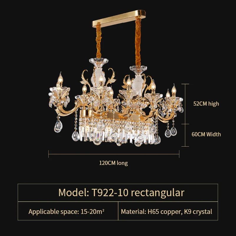 Afralia™ Elegant Crystal Chandelier for Living Room, Dining Room, and Bedroom