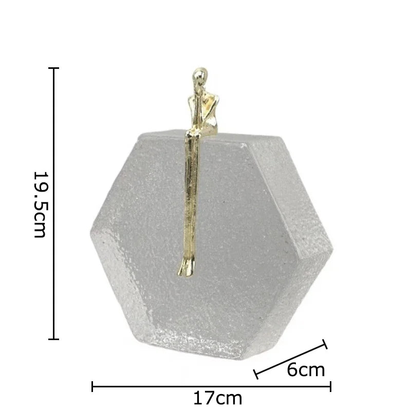 Afralia™ Crystal Sculpture Abstract Statues Modern Room Decor Ornaments Aesthetic Crafts