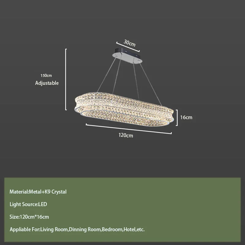 Afralia™ Modern Round Crystal LED Ceiling Lamp for Luxurious Living Room Lighting