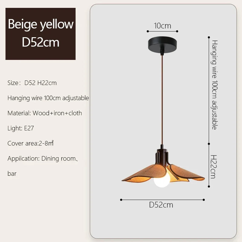 Afralia™ Petal Fabric LED Pendant Light for Dining Room Chandelier