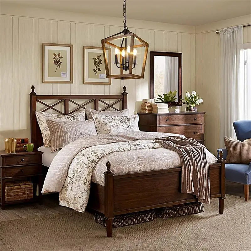 Afralia™ Retro Bird Cage Chandelier: Modern Iron Industrial Lighting for Living Room & Bedroom