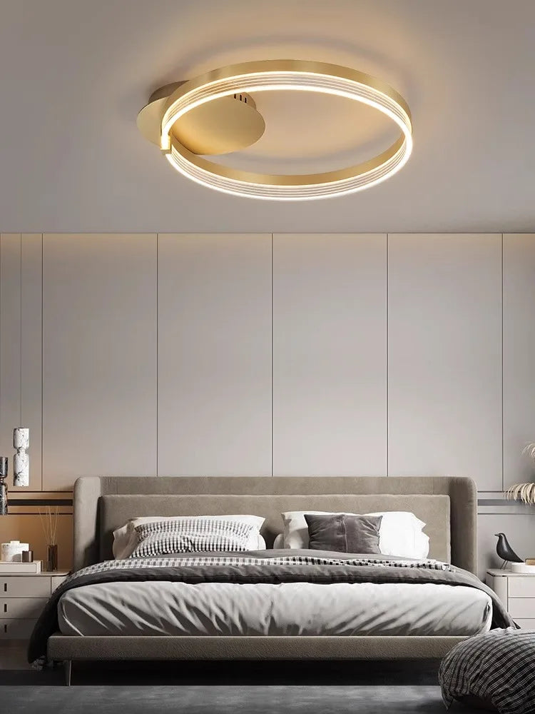 Afralia™ Acrylic Round Ring Ceiling Light LED Chandelier Modern Minimalism for Living Room and Kitchen