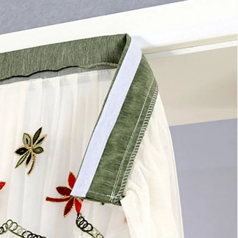 Afralia™ Lace Embroider Anti-Mosquito Net Door Curtains - Pleated Design for Light and Air Flow
