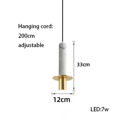 Afralia™ LED Marble Stone Pendant Light for Dining Room