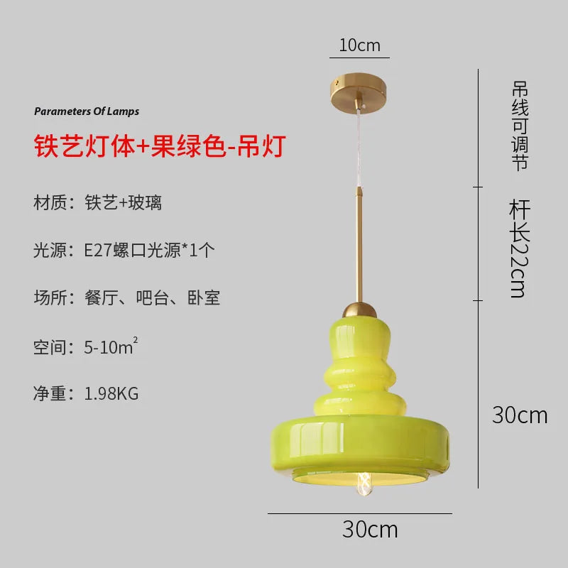 Afralia™ Colorful Gourd Pendant Lights for Restaurant, Kitchen, Bedroom, Bar, Dining Room