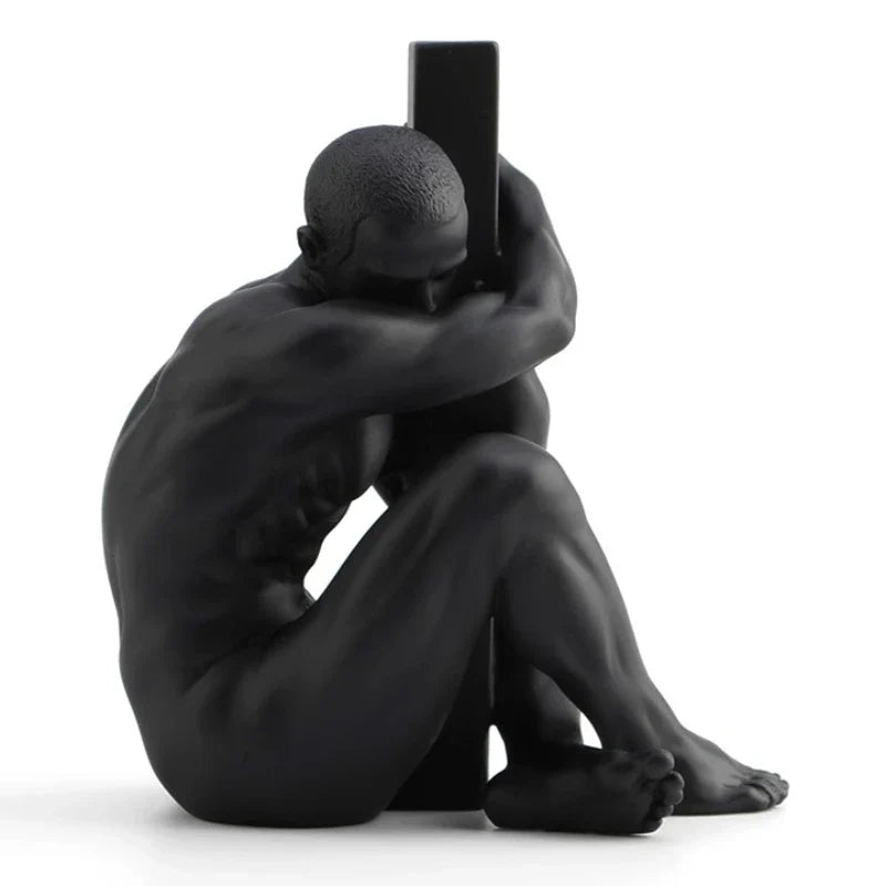 Afralia™ Resin Nude Artistic Statue Abstract Home Decor Figurine