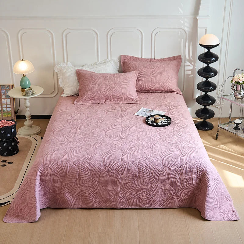 Afralia™ Cotton Quilted Embroidered Bedspread Set