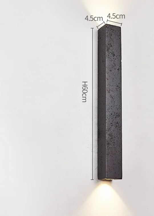 Afralia™ Retro Stone Wall Lamp: Japandi Long Sconces for Cozy Living Spaces