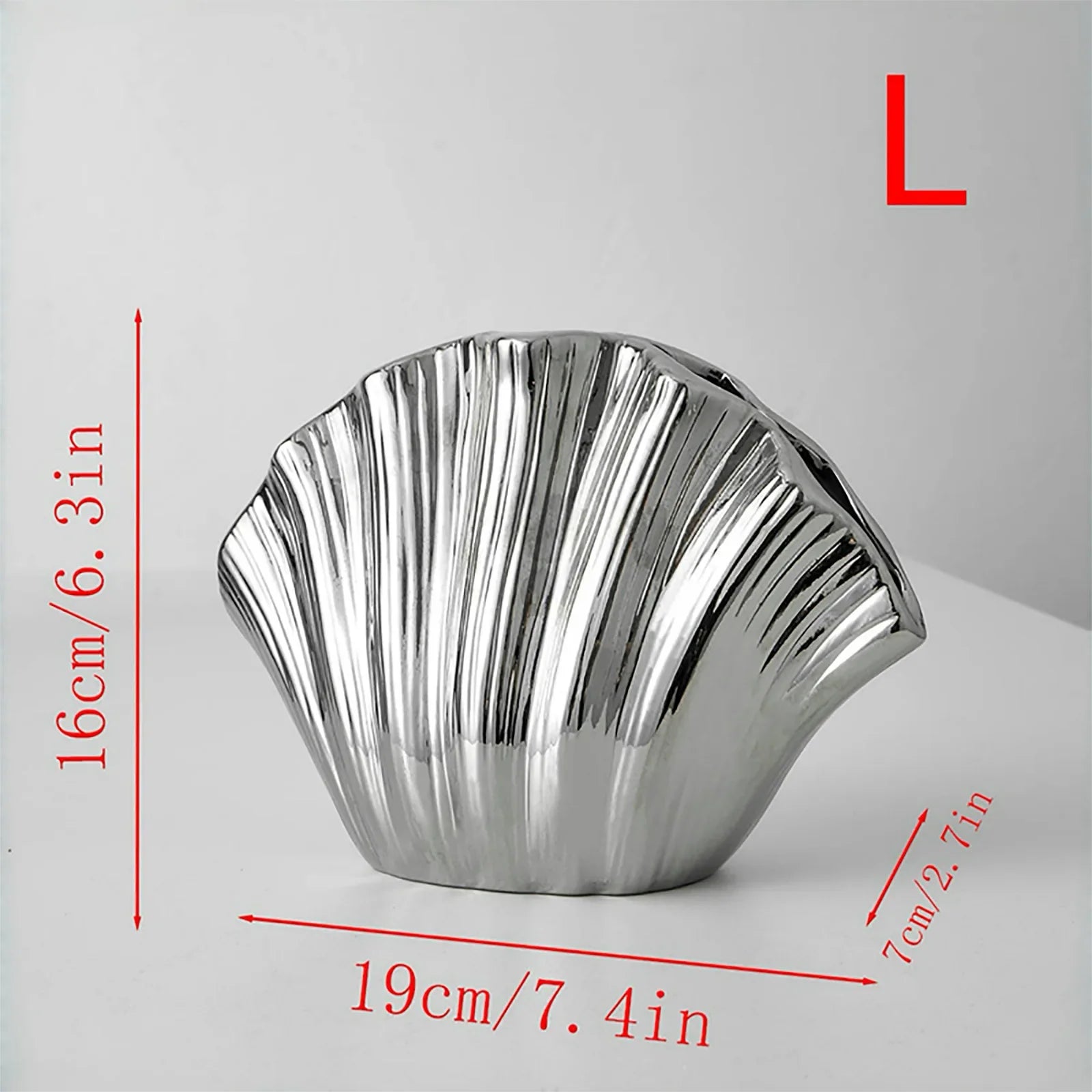 Afralia™ Gradient Shell Ceramic Vase | Colorful Flowerpot Home Decor & Accessories