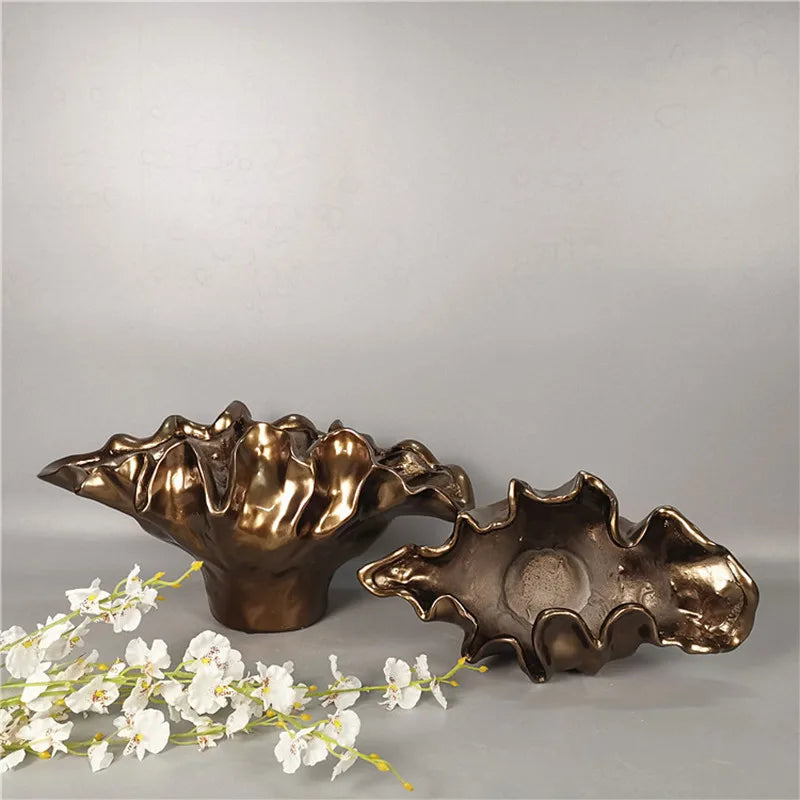 Afralia™ Wave Edge Resin Flower Vase Pot for Home Decoration