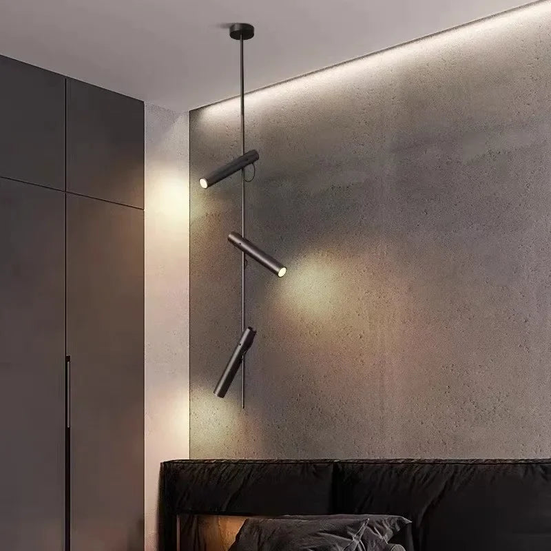 Afralia™ Rotating LED Pendant Light for Foyer, Bedroom, Dining Room - Modern Hanging Lamp