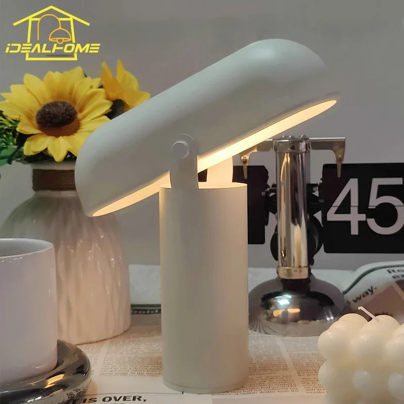 Afralia™ LED Rechargeable Table Lamp Touch Switch Minimalist Modern Light for Bedroom, Living Room