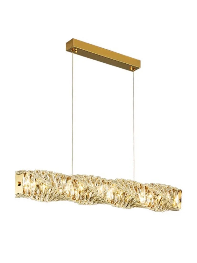 Afralia™ Modern Gold Crystal LED Chandelier for Dining Room & Bar Tables