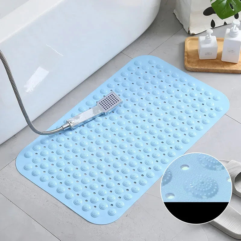 Afralia™ Non-Slip Bathtub Mat with Drain Hole and Suction Cups