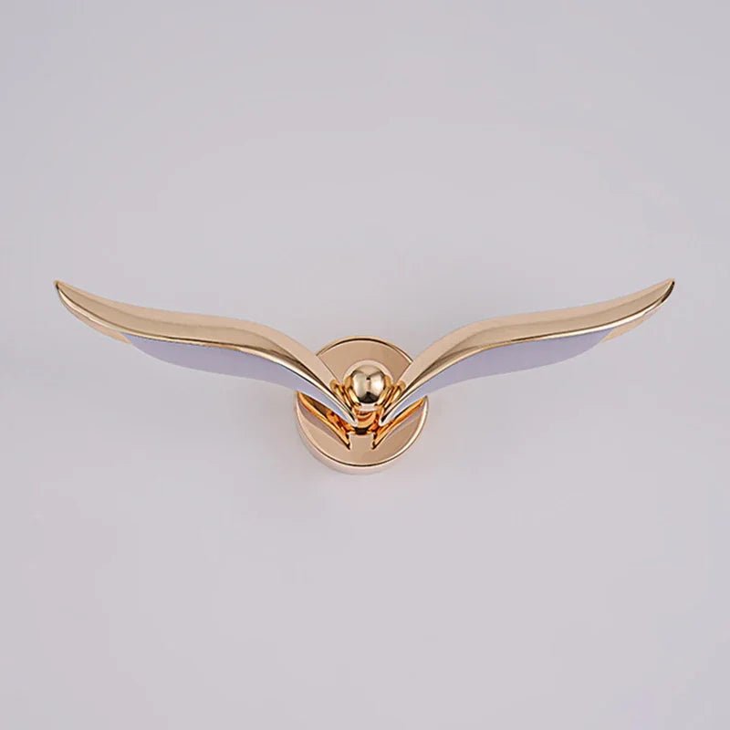 Afralia™ Seagull LED Wall Lamp Golden Sconce for Bedroom Living Room