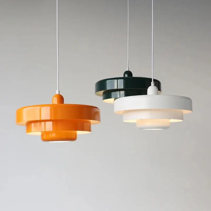 Afralia™ Retro Orange Pendant Lamp LED Ceiling Chandelier for Dining Room & Cafe