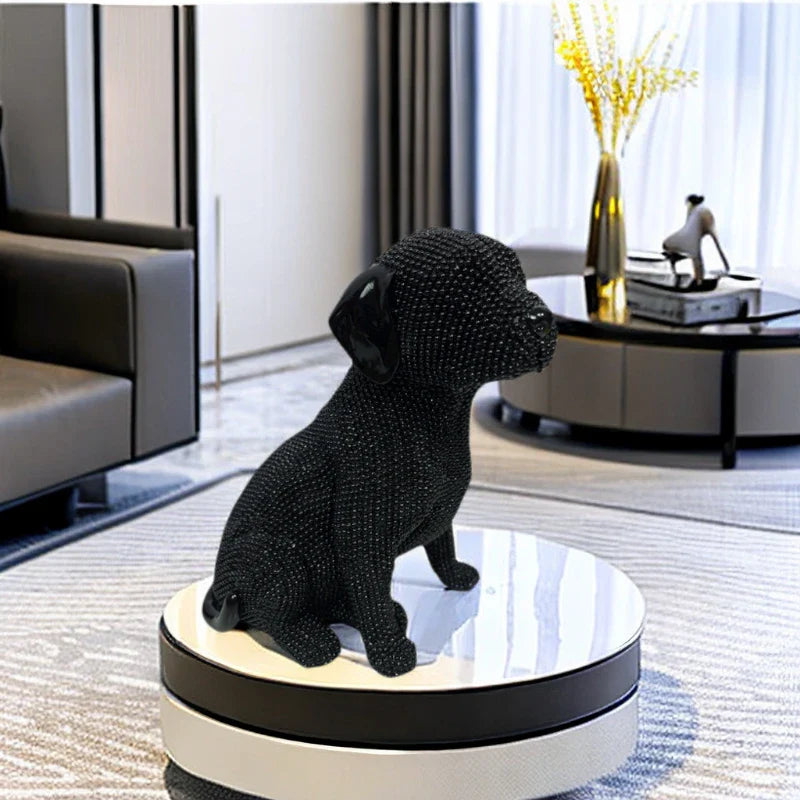 Afralia™ Labrador Resin Dog Statue for Bookshelf and Office Display