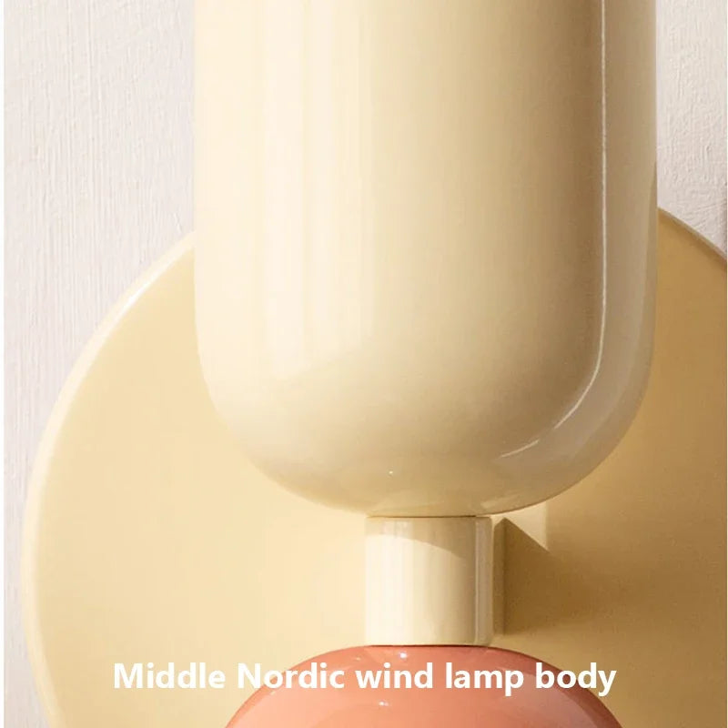 Afralia™ Nordic Double Heads Wall Lamp - Modern LED Cream Wind Style Wall Light