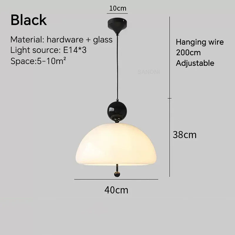 Afralia™ Glass Pendant Light Medieval French Bauhaus Retro Post-modern Hanging Lamp