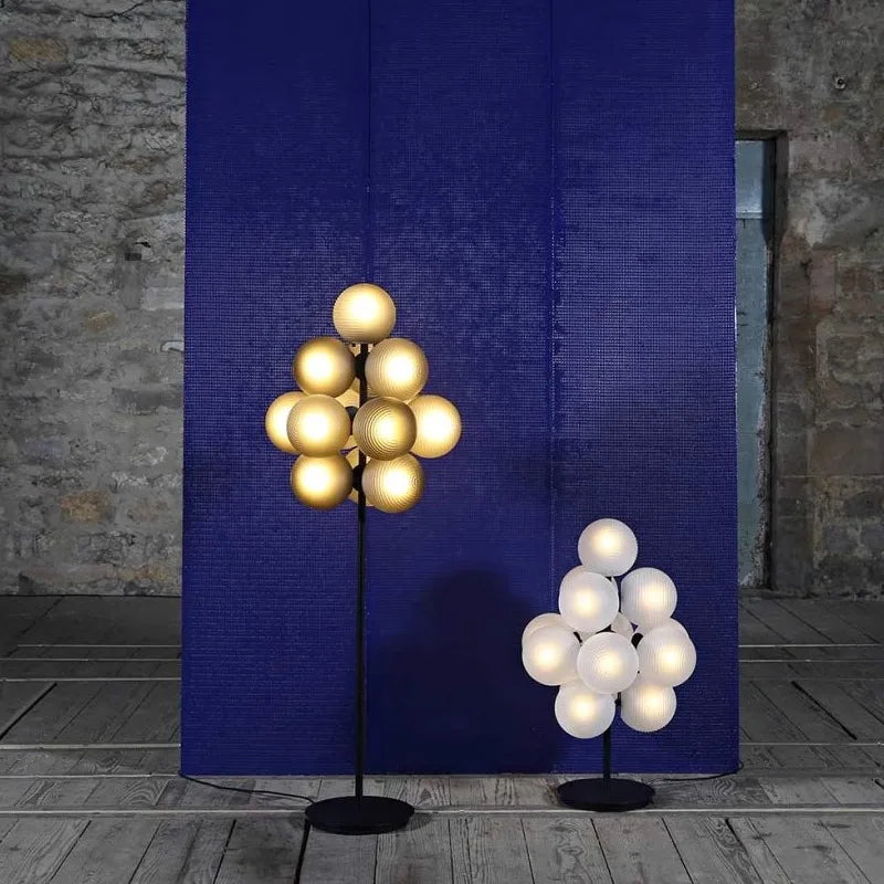 Afralia™ Glass Bubble Floor Lamp: Modern Nordic LED Lighting for Living Room and Bedroom