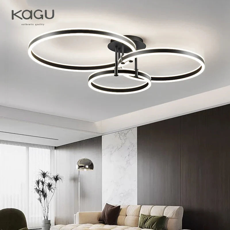 Afralia™ Modern LED Chandelier for Living Room Bedroom Ceiling Lighting