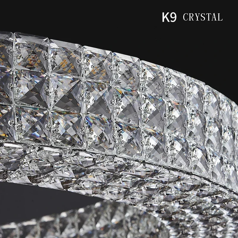 Afralia™ Crystal LED Ceiling Chandelier: Modern Luxury for Living Room Bedroom Home Decor