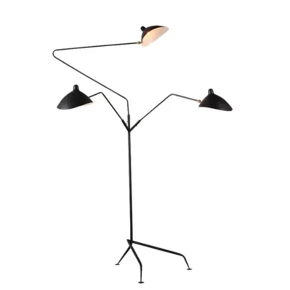 Afralia™ Black Nordic Floor Lamp for Living Room, Designer Aluminum Standing Light