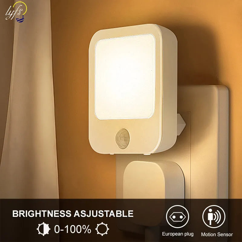 Afralia™ Motion Sensor LED Night Light for Bedside Table Bedroom