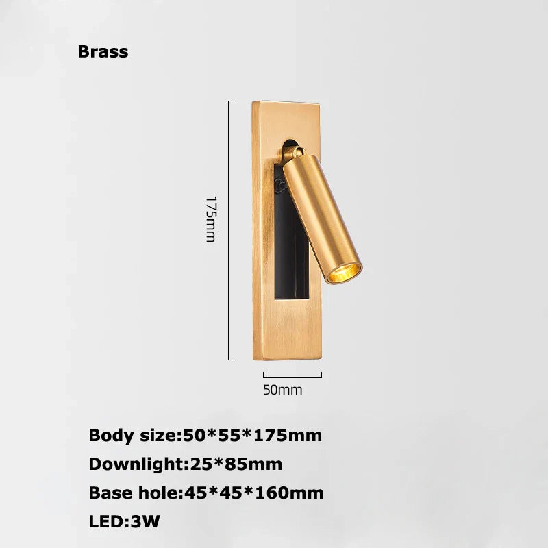 Afralia™ Rotatable LED Wall Sconce, Bedside Reading Light for Bedroom