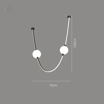 Afralia™ Pingpong LED Chandelier 2024 Dimmable Hanging Light Fixture