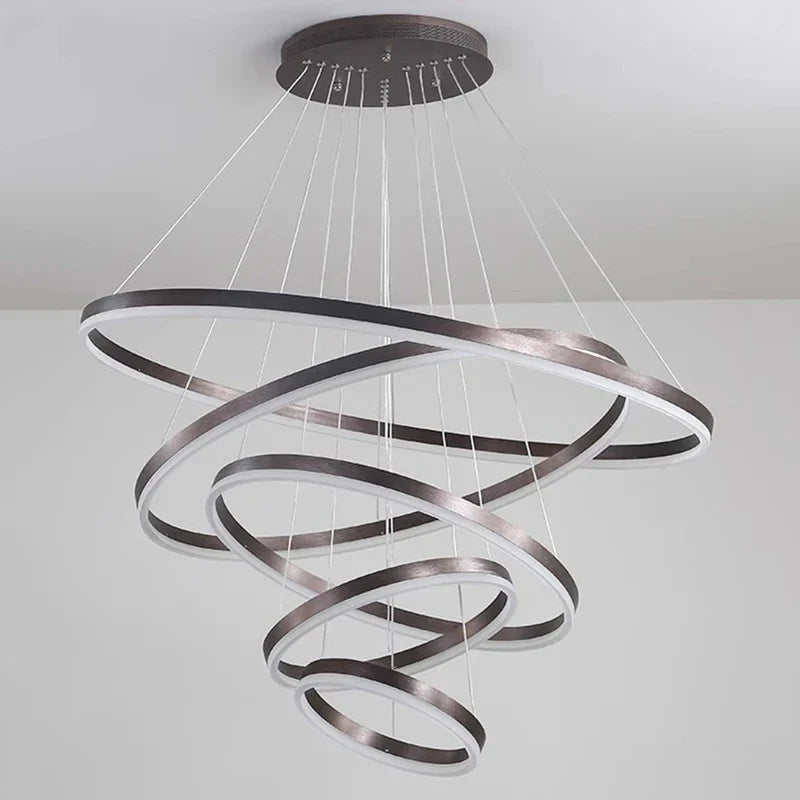 Afralia™ Crystal Chandelier Stair Pendant Lamp Living Room Pendant Lights Interior Lighting