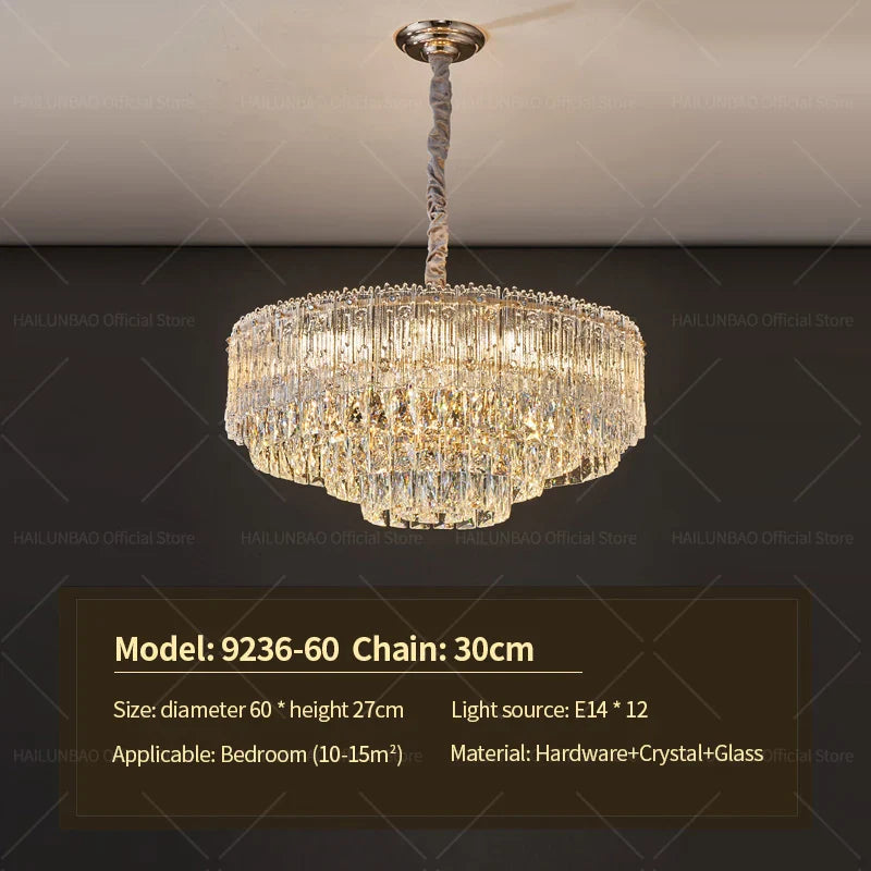 Afralia™ Crystal Chandelier: Luxury Modern Room Lighting for Living Room, Dining Room, Bedroom