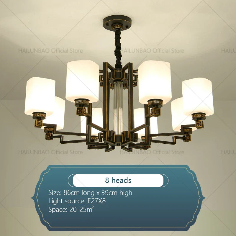 Afralia™ Chinese Style Chandelier: Modern, Simple & Elegant Lighting for Living Room, Dining Room & Bedroom